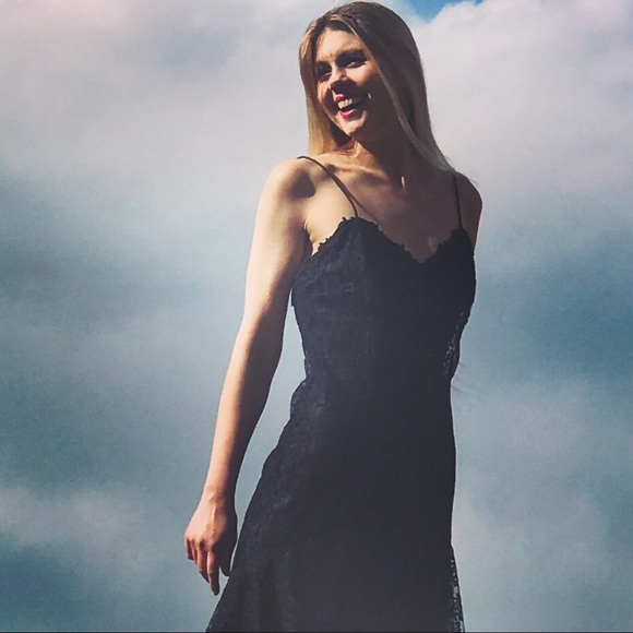 Vintage Black Lace Gunne Sax Maxi Dress. - Picture 2 of 7